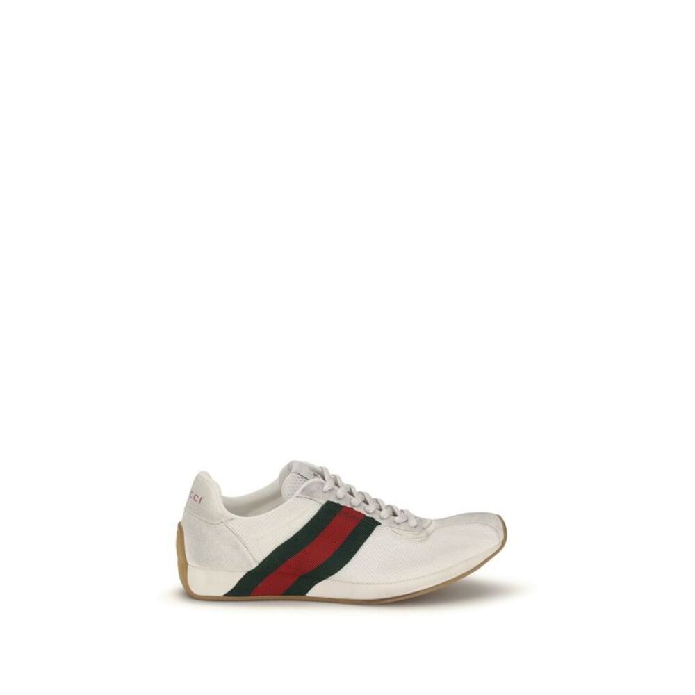 Gucci White Polyester Athletic Women's Sneakers - Picture 1 of 4